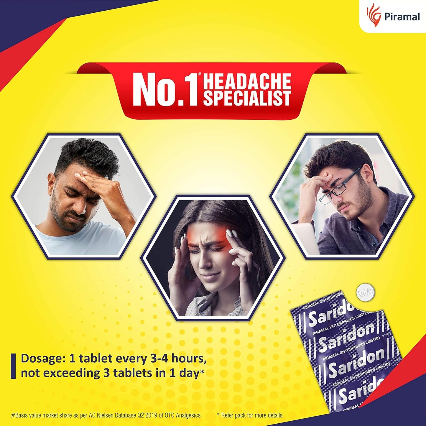 Quick Relief Tablets, Pack of 4 Strips of 10 Tablets, 40 Tablets, White
