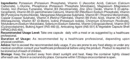 HealthyHey Nutrition MultiVitamin for Men - Multi-Vit Daily - 13 Vitamins & 12 Minerals - 90 Vegetable Capsules