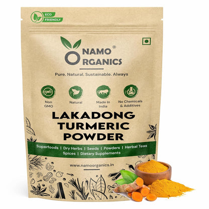 Namo Organics - Lakadong Turmeric Powder 500g From Meghalaya, Organic Haldi Powder, High Curcumin Turmeric Powder