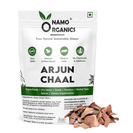 Namo Organics - Arjun ki Chaal â€“ 1 kg Arjuna Bark â€“ To Support Heart Health & Promote Good Cholesterol | Ayurvedic Heart Health Support | Natural, Sun-Dried, Unprocessed |