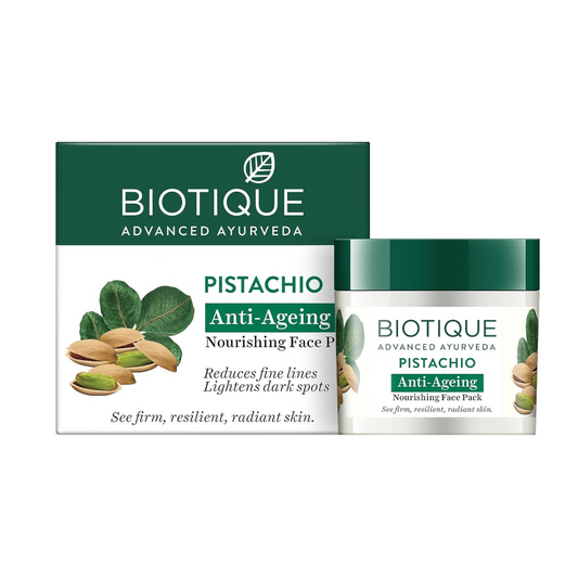 Biotique Bio Pistachio Ageless Nourishing and Revitalizing Face Pack for All Skin Types, 50g