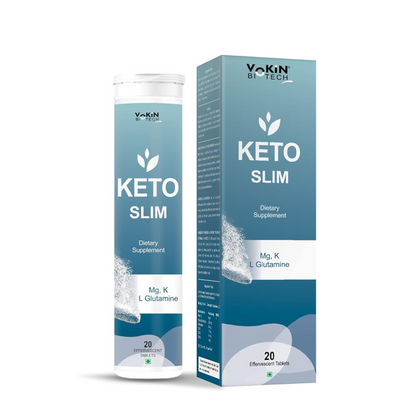 Vokin Biotech Keto Slim Tablets For Weight Loss Dietary Supplement Effervescent Water Soluble (20 Tablets)