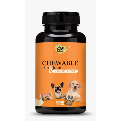 Chewable Hip & Joint Chicken Flavor Dog Tablets for Skin & Digestive System Pet Health Supplements (120 Tablets)