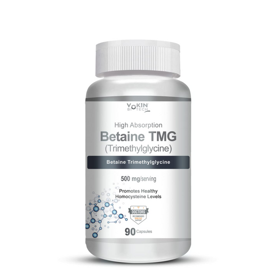 Vokin Biotech Betaine Trimethylglycine (TMG) for Support Healthy Homocysteine Levels (90 Capsules)