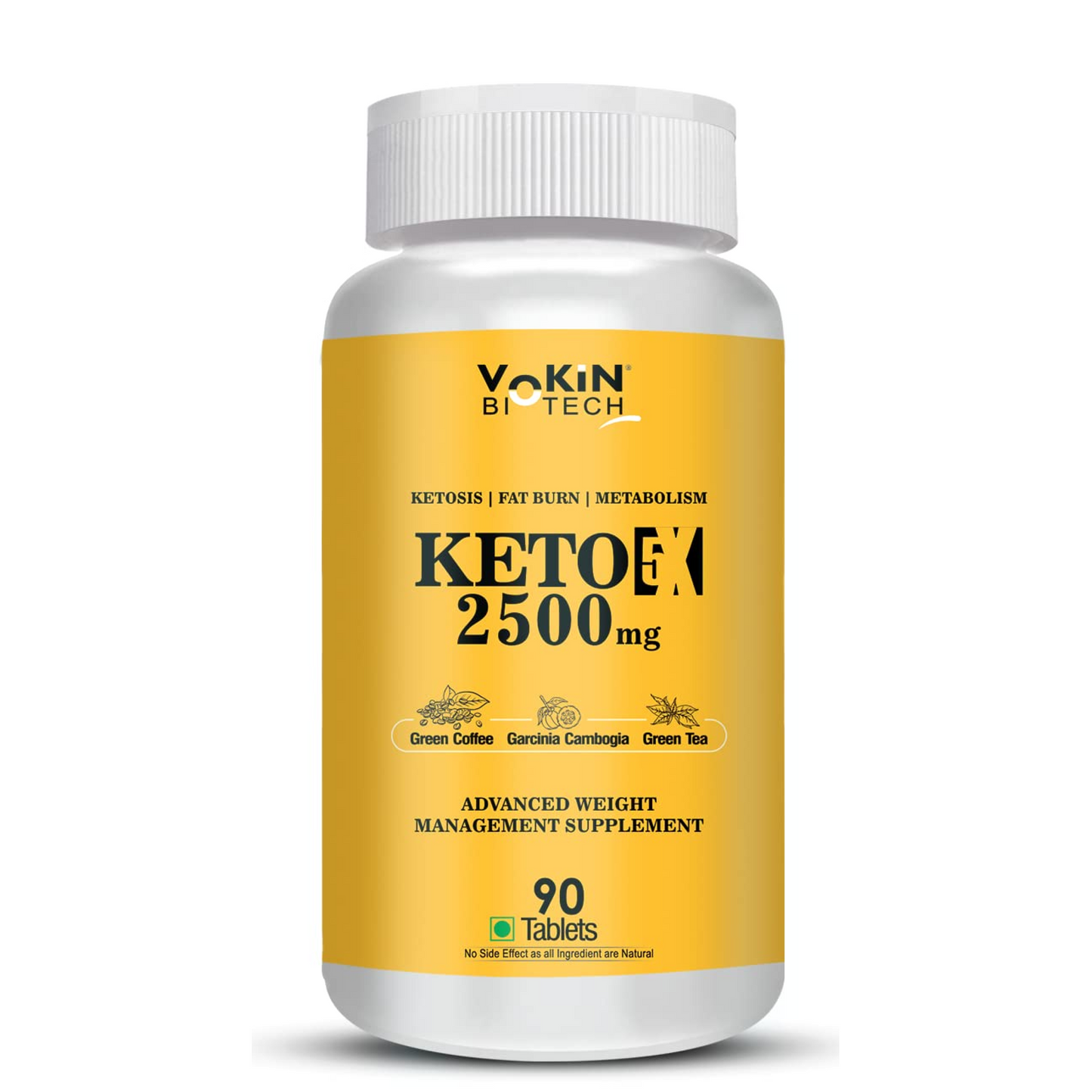 Vokin Biotech Keto 5X with Garcinia Cambogia Natural Weight Loss Supplement For Men and Women 90 Tablets