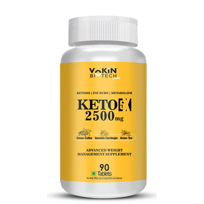 Vokin Biotech Keto 5X with Garcinia Cambogia Natural Weight Loss Supplement For Men and Women 90 Tablets