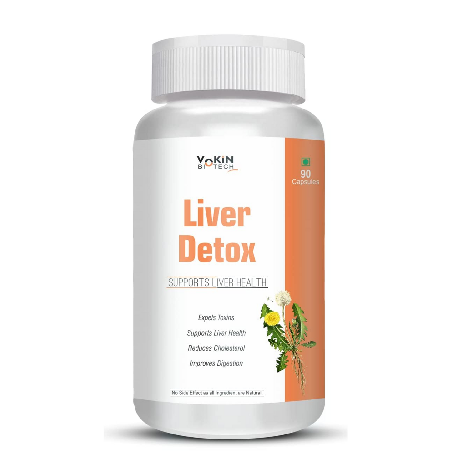 Vokin Biotech Liver Detox For Healthy Liver | Helps in Cleanse Liver, Natural Protection Against Fatty Liver Supplement For Men And Women 90 Capsules