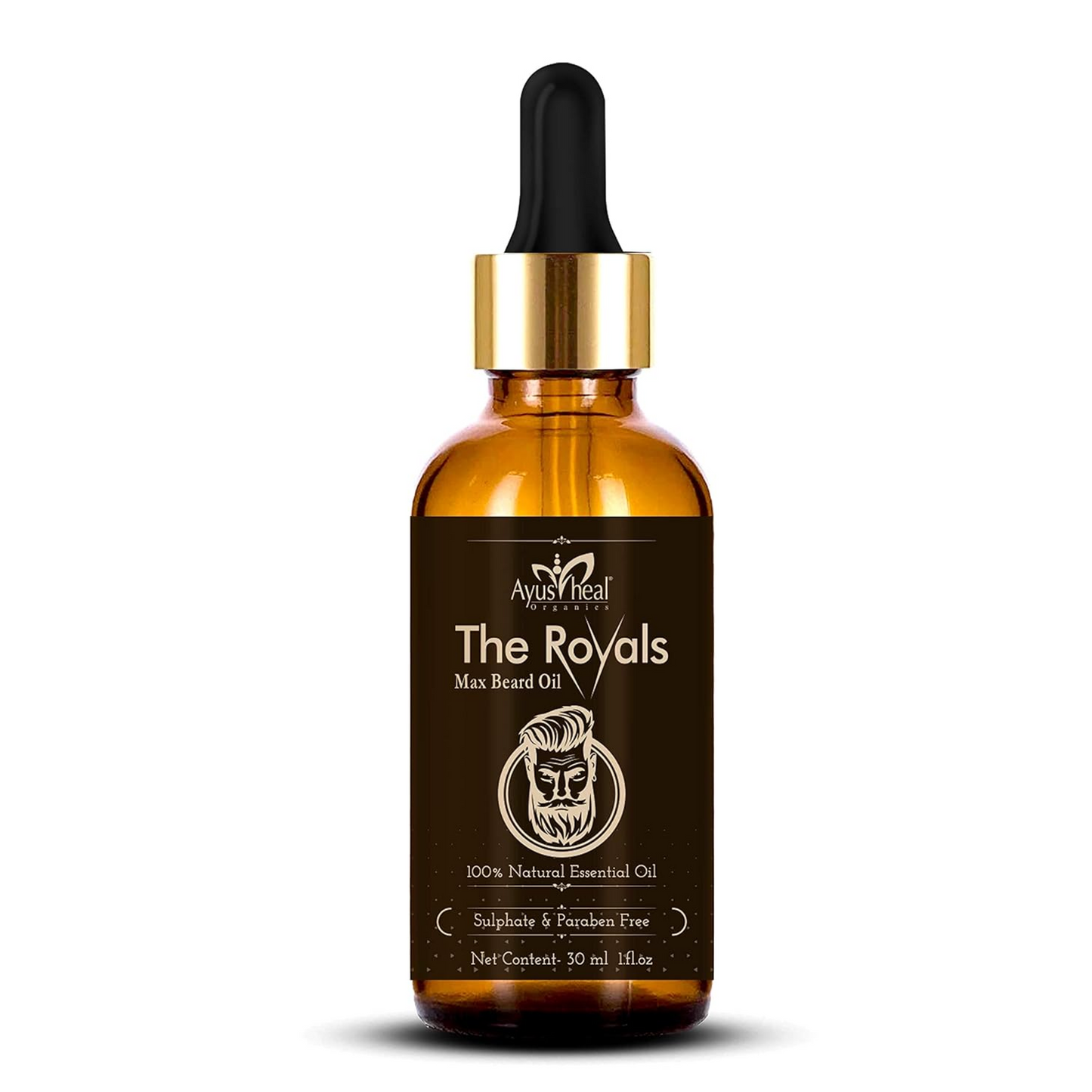 The Royals Max Beard Oil Men's Essential Grooming Oil Beard and Moustache Oil 30 Ml