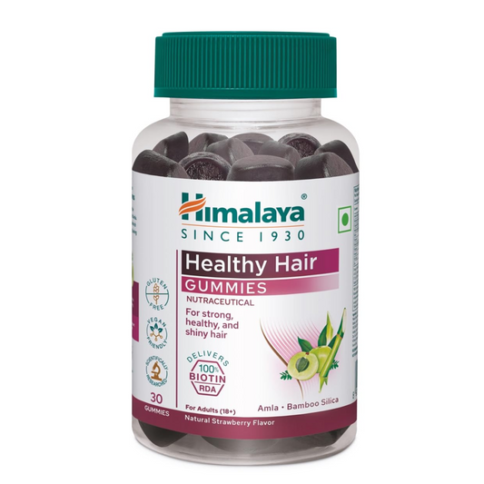 Himalaya Hair Health Gummies | Pack of 30| For Strong, Healthy, Shiny Hair | 100% RDA Biotin |Gelatin-free, Fruit based Gummies | 100% Vegetarian