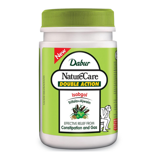 Dabur Nature Care Isabgol Double Action Trifala And Ajwain, Effective Relief From Constipation And Gas - 100 Gm