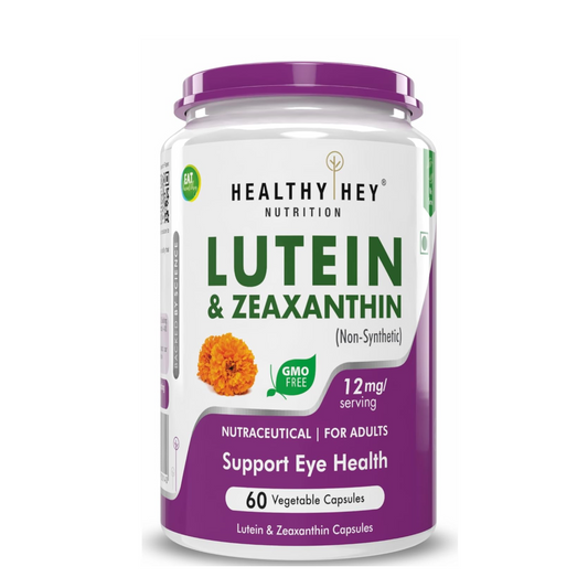 HealthyHey Lutein with Zeaxanthin - Support Eyes Health - 60 Veg. Capsules (Pack of 1)