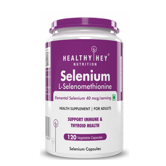HealthyHey Nutrition Selenium 40mcg, 120 Capsules | Immune Support & Superior Absorption | Non-GMO