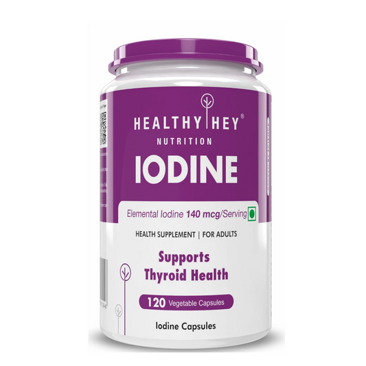 HealthyHey Nutrition Iodine | Supplement to Support The Thyroid and Maintain Healthy Cellular Metabolism* | 120 Veg Capsules