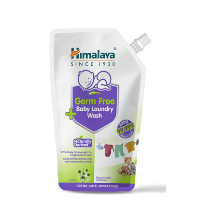 Himalaya Germ Free Baby Laundry Detergent Liquid 1 L (Refill Pouch) | Plant Based Cleansers & Biodegradable Ingredients | Dermatologically Tested