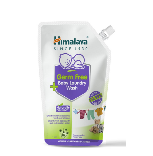 Himalaya Germ Free Baby Laundry Detergent Liquid 1 L (Refill Pouch) | Plant Based Cleansers & Biodegradable Ingredients | Dermatologically Tested