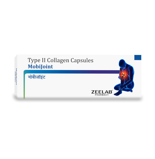Zeelab MobiJoint Type 2 Collagen Capsules for Joint Strength (15 Capsules Strips)