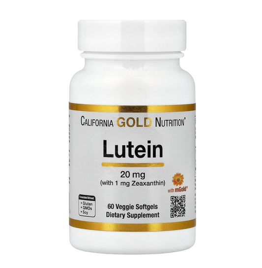 California Gold Nutrition Lutein with Zeaxanthin from Marigold Extract, 60 Veggie Softgels