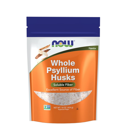 NOW Foods Supplements, Whole Psyllium Husks, Non-GMO Project Verified, Soluble Fiber, 16-Ounce