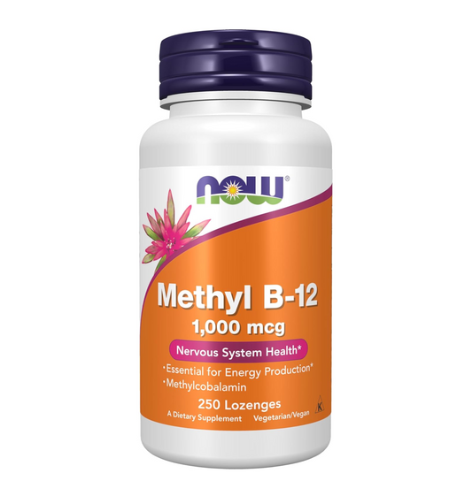 Now Supplements, Methyl B-12 (Methylcobalamin) 1,000 mcg, Nervous System Health*, 250 Lozenges
