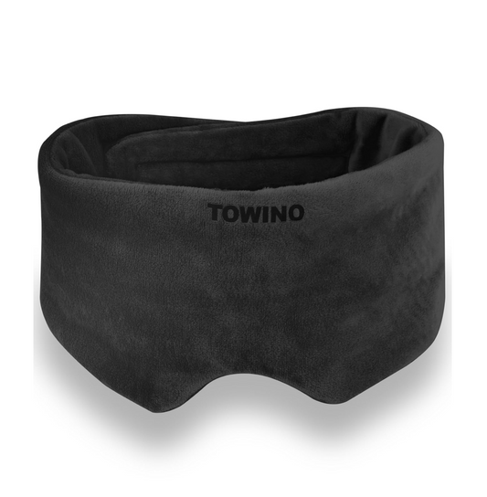 TOWINOÂ® Eye Mask for Sleeping Super Soft & Smooth And Fully Adjustable To All Size Heads - Super Soft & Comfortable for Women and Men, Blindfold for Travelling, Night Sleeping,Nap Suitable for All Family Members Made In India (Black)