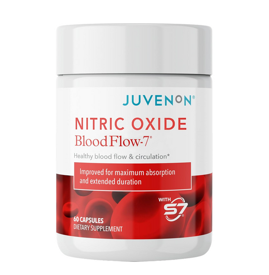 Juvenon BloodFlow-7 Nitric Oxide Supplements for Men & Women - Natural Nitric Oxide Booster with NitrosigineÂ® + S7Â® - Blood Flow & Circulation Support