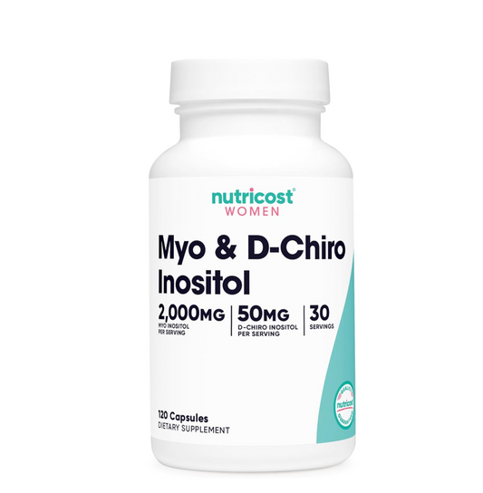 Nutricost Myo Inositol & D-Chiro Inositol for Women 2000mg, 120 Capsules, 2000mg Myo & 50mg D-Chiro Per Serving, 30 Servings, Vegetarian Friendly, Non-GMO & Gluten Free
