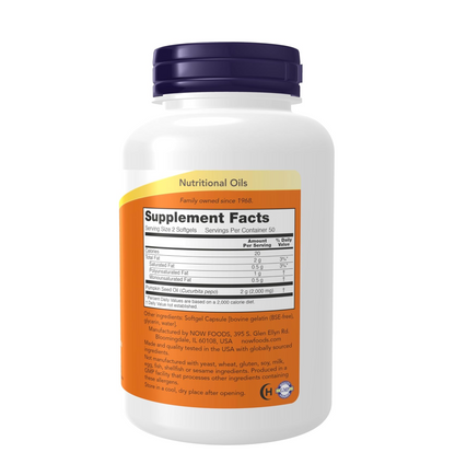 NOW Supplements, Pumpkin Seed Oil 1000 mg with Essential Fatty Acids and Phytosterols, Cold Pressed, 100 Softgels