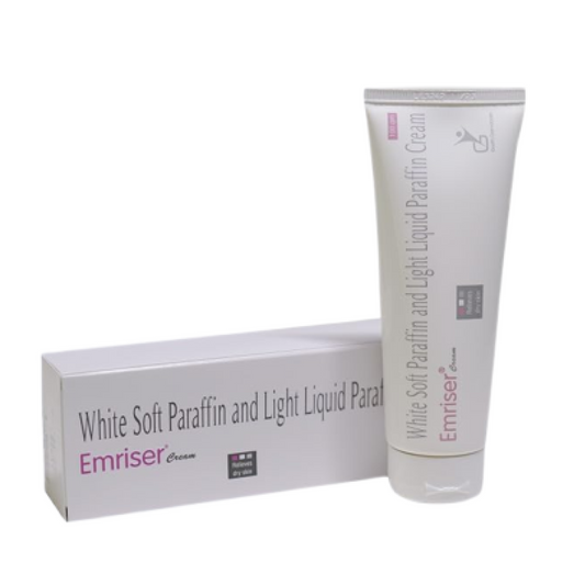 Emriser Cream for Dry & Sensitive Skin â€“ With White Soft Paraffin & Light Liquid Paraffin | Deep Moisturizer | Non-Greasy Size-100g