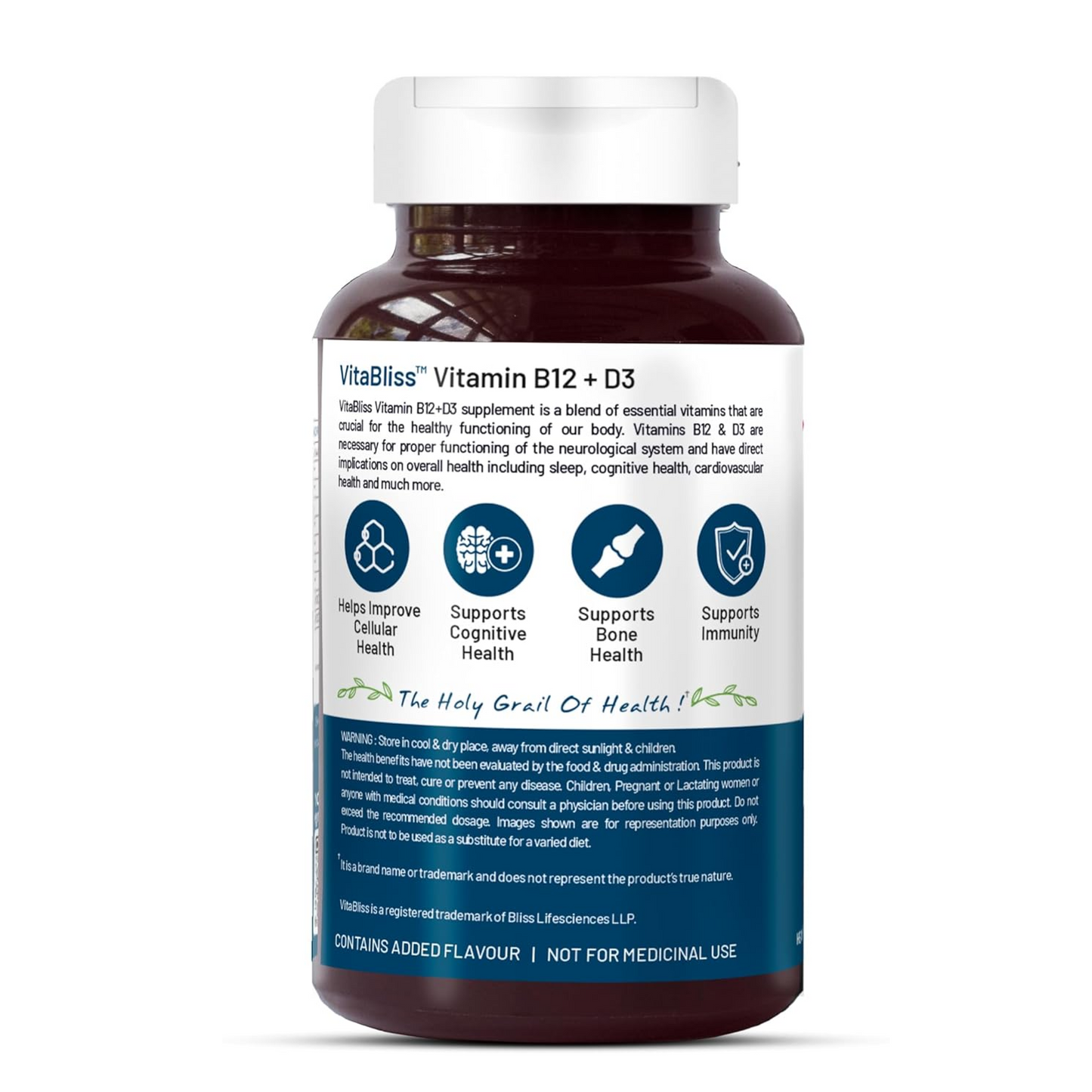 Bliss Welness VitaBliss B12+D3 Multivitamin - 60 Tablets