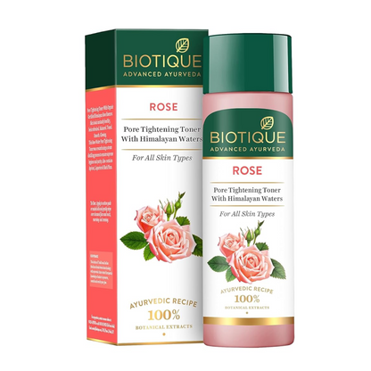 Biotique Bio Rose Pore Tightening Toner With Himalayan Water For All Skin Type 120 Ml