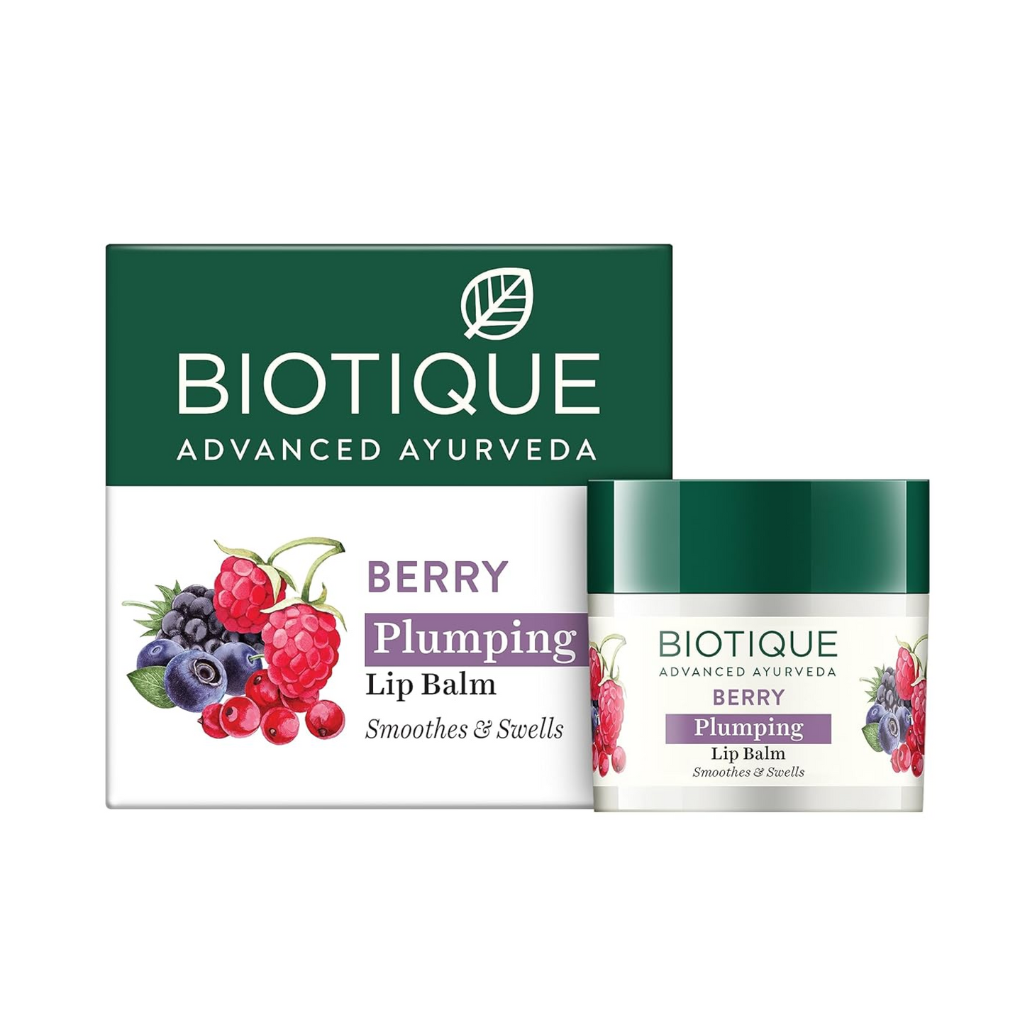 Biotique Berry Plumping Lip Balm | Smooths and Nourishing| Swells lips| Moisturized and hydrated | Long Lasting Protection and Refreshing |100% Botanical Extracts| All Skin Types | 12G