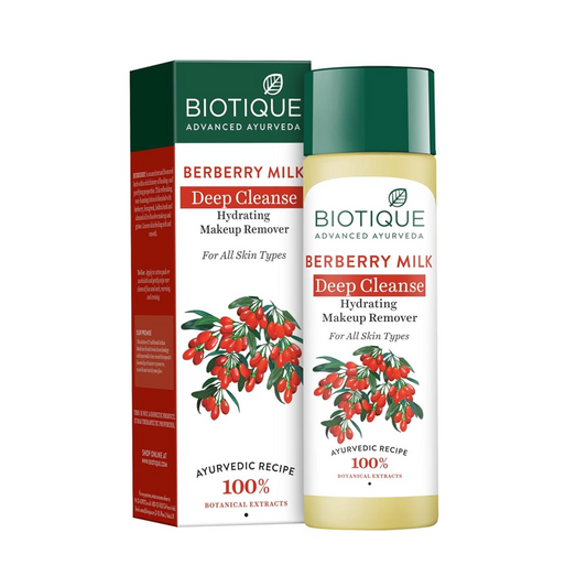 Biotique Berberry Milk Deep Cleanse Hydrating Makeup Remover For All Skin Types, 120ml