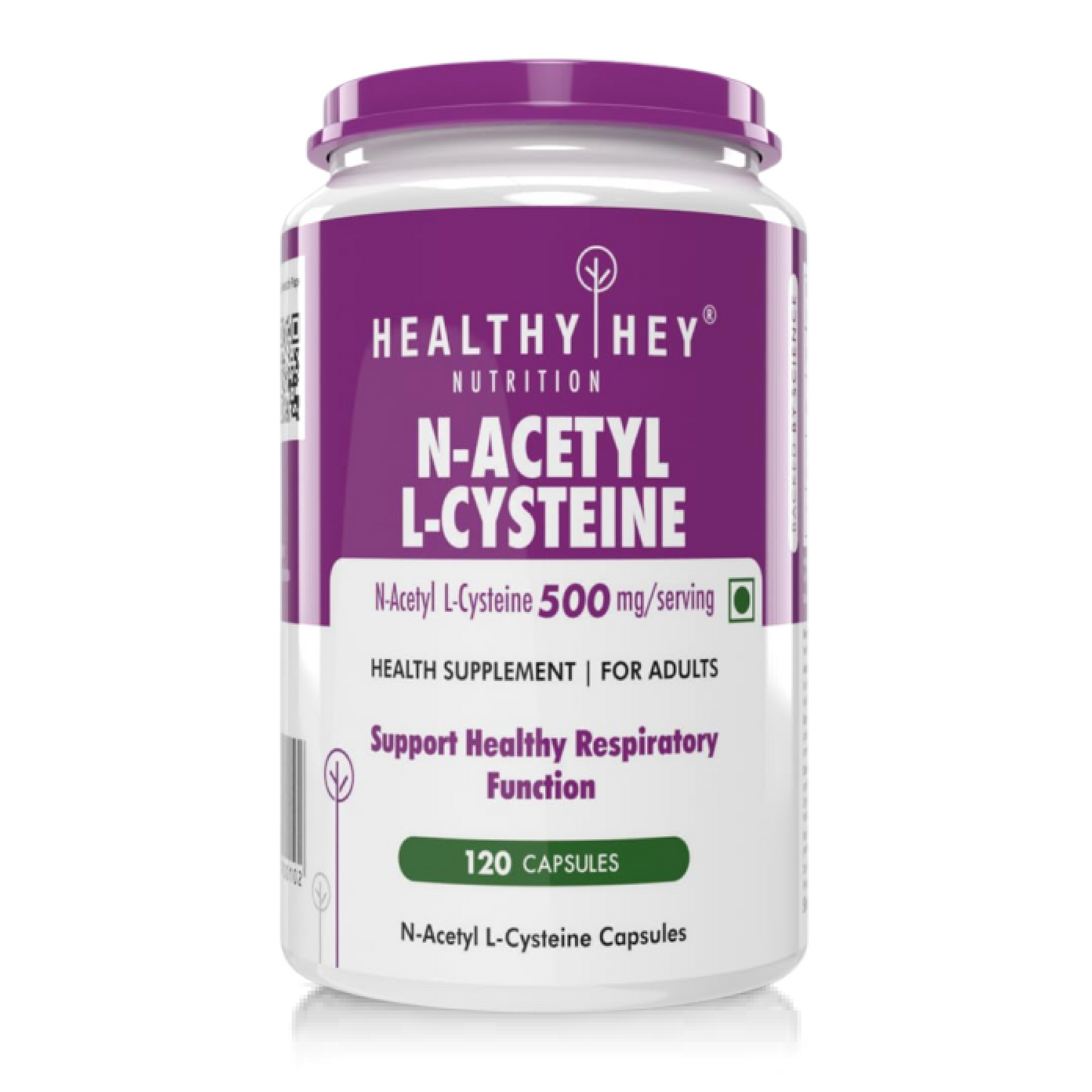 Healthyhey Nutrition N-Acetyl L-Cysteine (NAC) - Non-GMO - Gluten Free -Pack of 120 Veg. Capsules