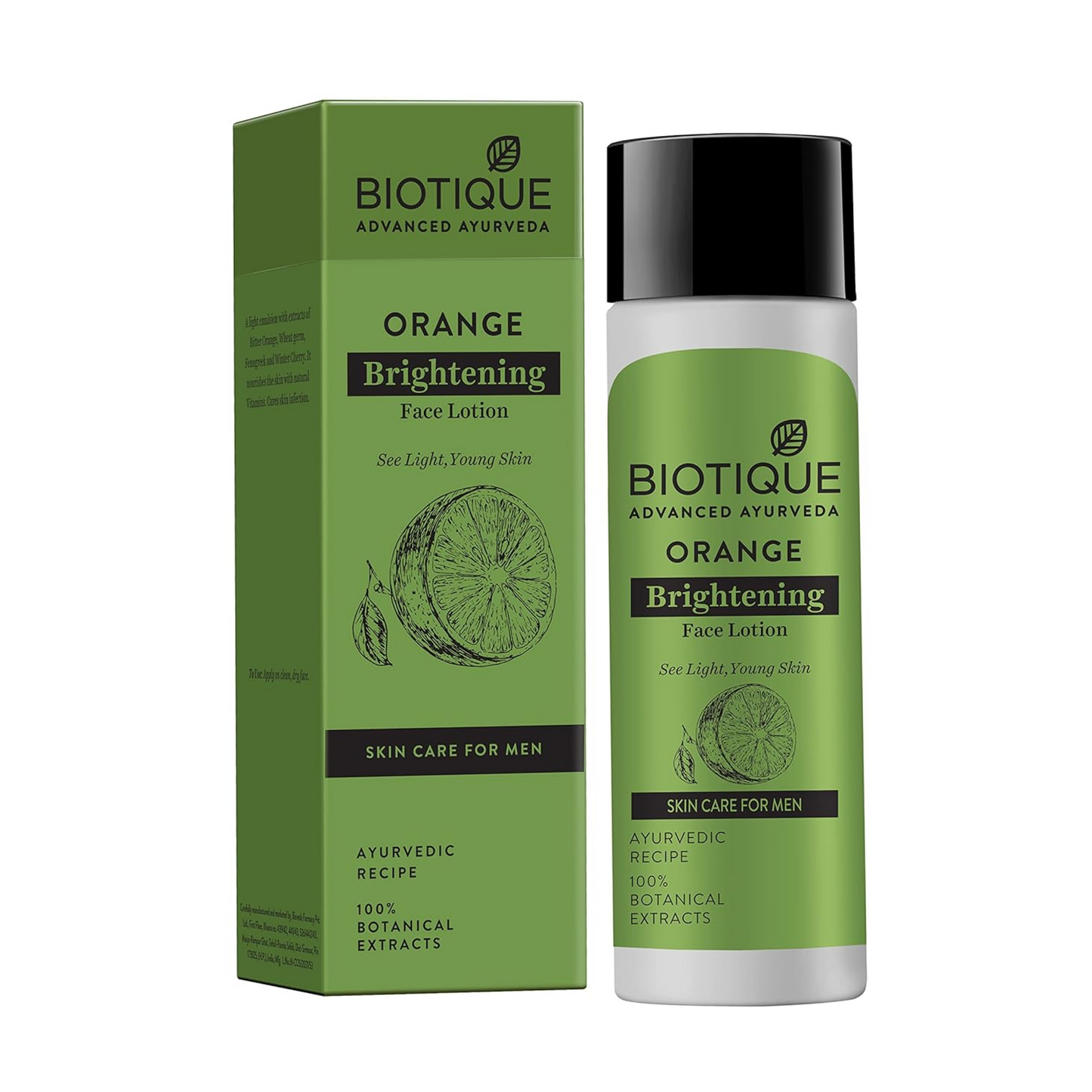 Biotique Bio Orange Whitening Face Lotion for Men, 120ml