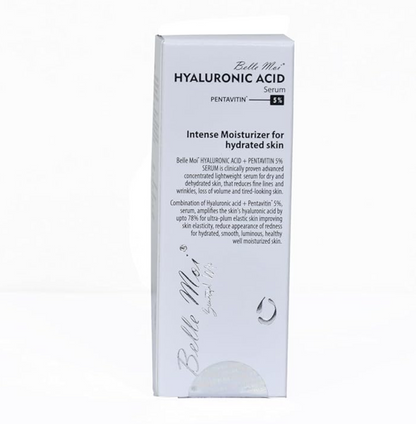 Belle Moi Hyaluronic Acid + Pentavitin Serum | Intense Hydration & Plumping Face Serum | Deep Moisturizing, Fine Lines & Glow Booster | Daily Lightweight Serum for Women & Men â€“ 30 ml