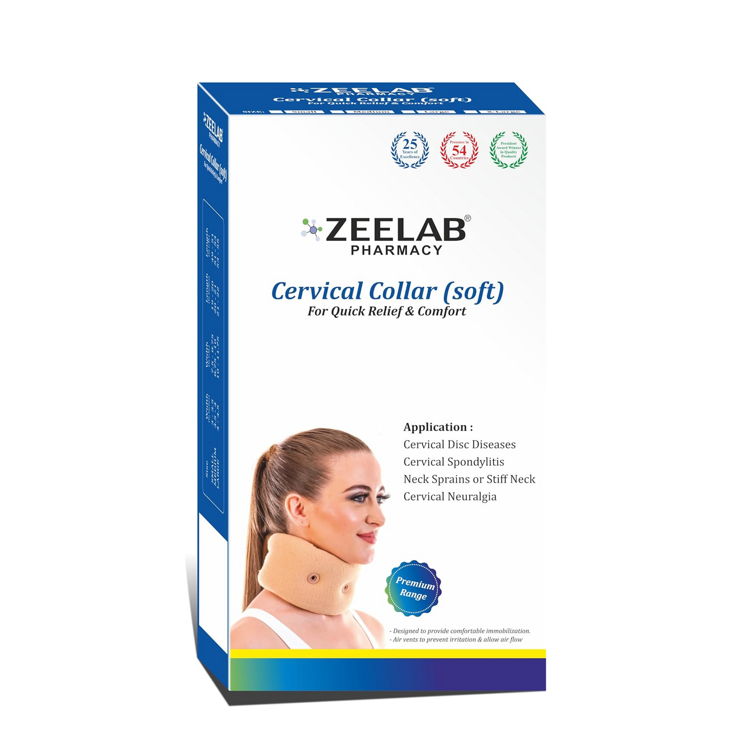 Zeelab Cervical Collar Soft Deluxe for Neck Support | Soft Cervical Collar for Quick Relief and Comfort (L)
