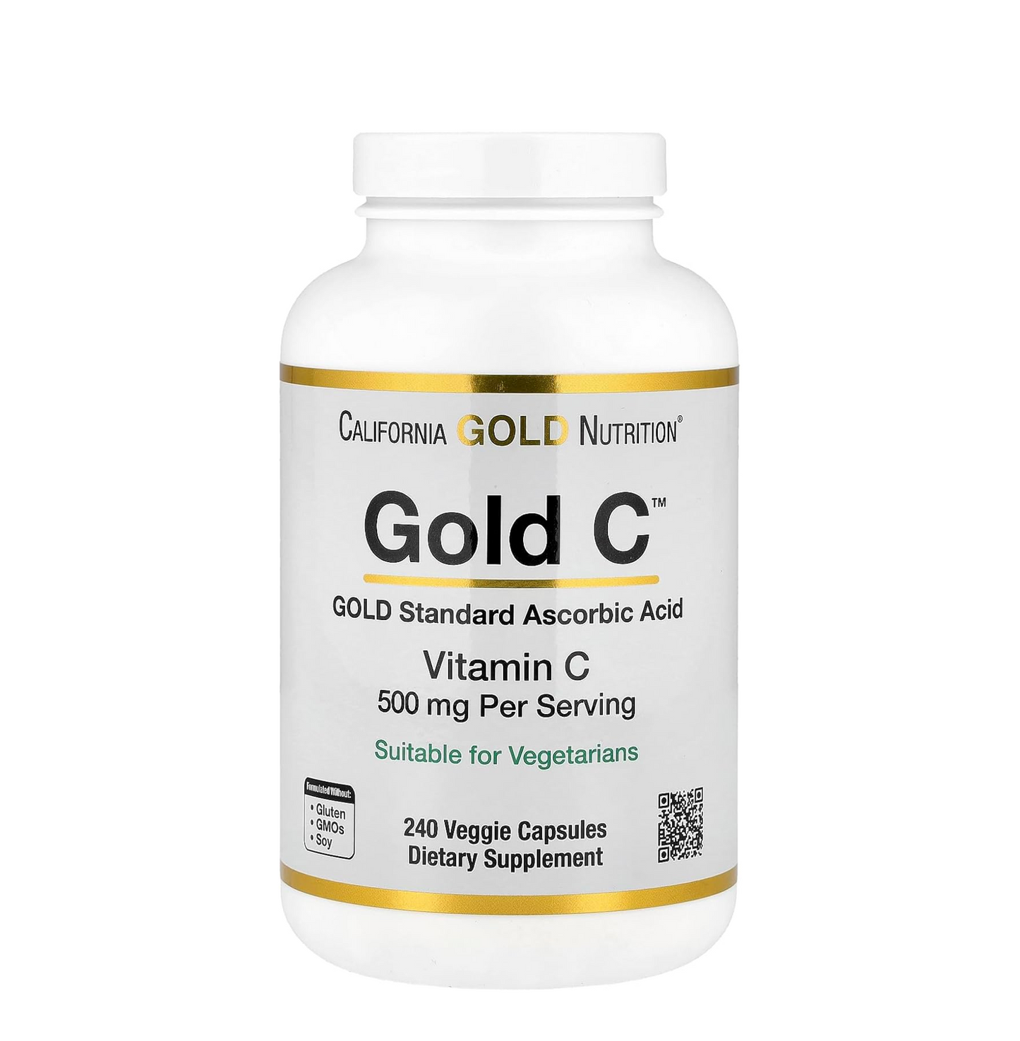 California Gold Nutrition, Vitamin C, Quali-C, 500 mg, 240 Veggie Caps