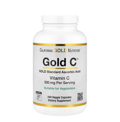 California Gold Nutrition, Vitamin C, Quali-C, 500 mg, 240 Veggie Caps