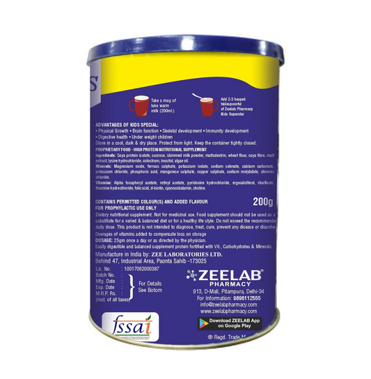 Zeelab Superstar Nutrition Supplement for Kids, Delicious Chocolate Flavour | Complete Balanced Nutrition Drink to Help Kids Growth, Immunity | Healthy Body & Sharp Mind